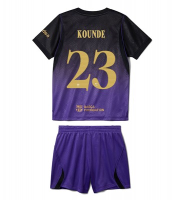 Barcelona Jules Kounde #23 Udebanetrøje Børn 2026-27 Kortærmet (+ Korte bukser)